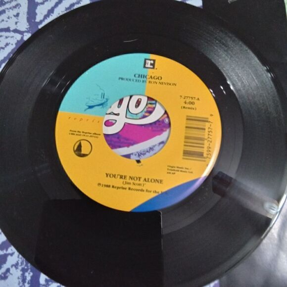 Chicago You're Not Alone Reprise Records 45 Vinyl Record 1986 - Picture 2 of 7
